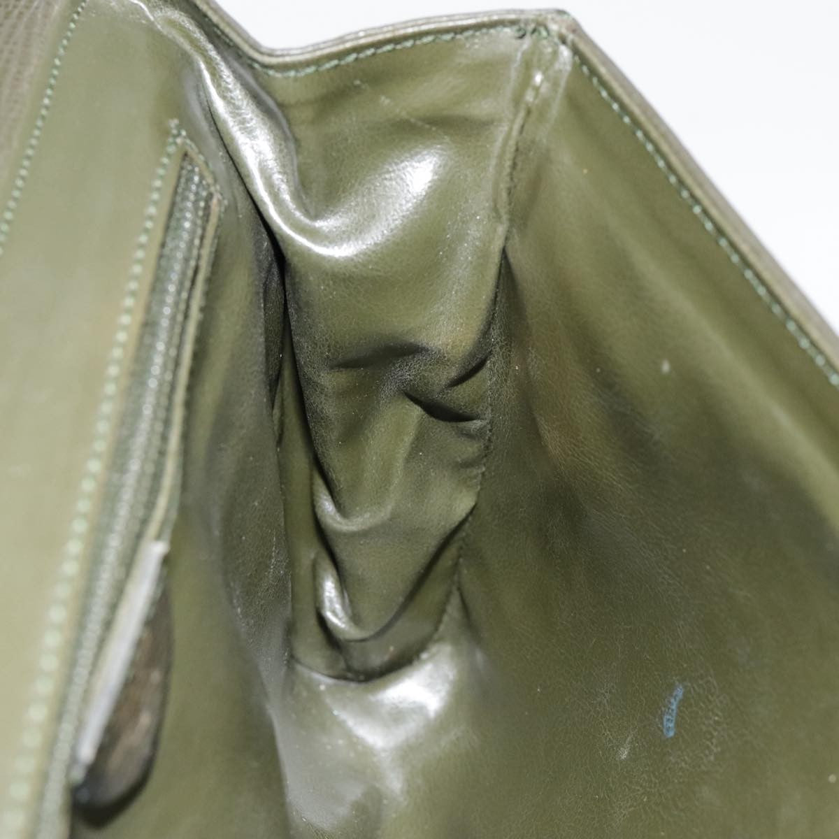 Celine Vintage Circle Logo Crossbody Bag Leather, KHAKI, LEATHER, Crossbody bag