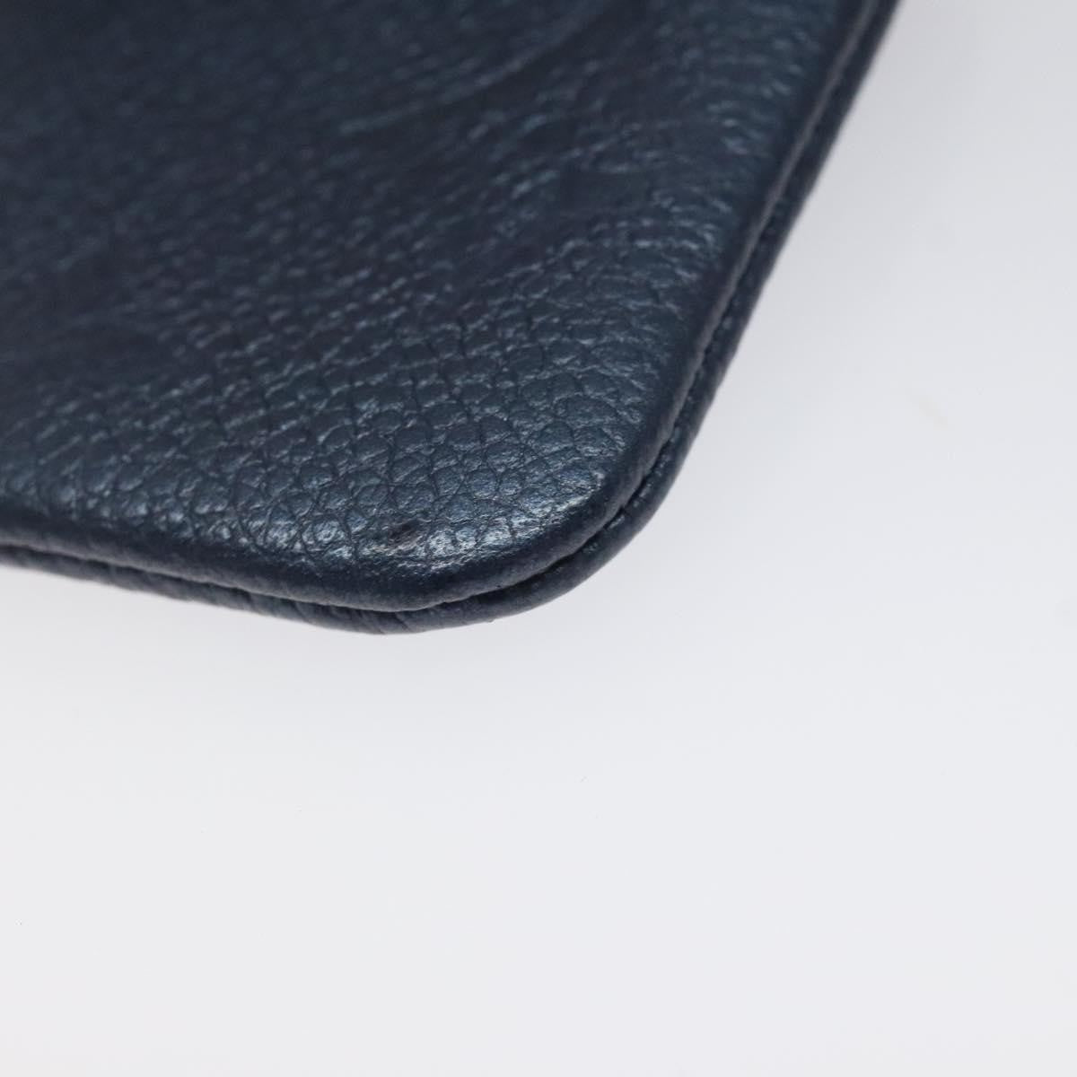 Louis Vuitton Pochette Clés Monogram Empreinte, NAVY, LEATHER, Wallets