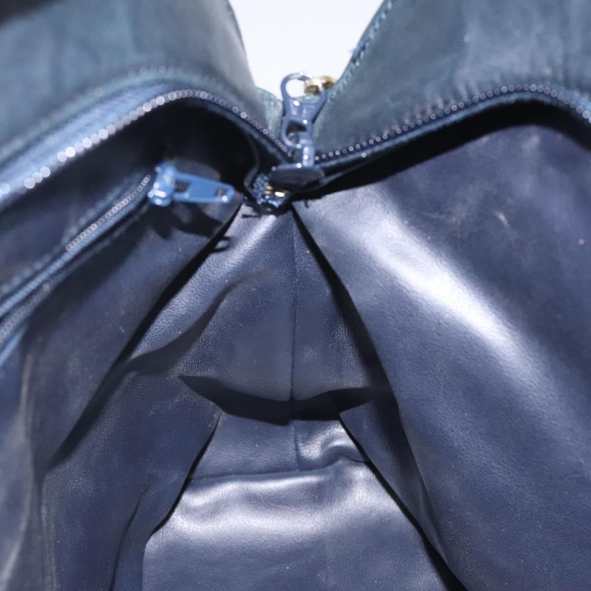 Bally Vintage Shoulder Bag Leather, NAVY, LEATHER, Shoulder bag