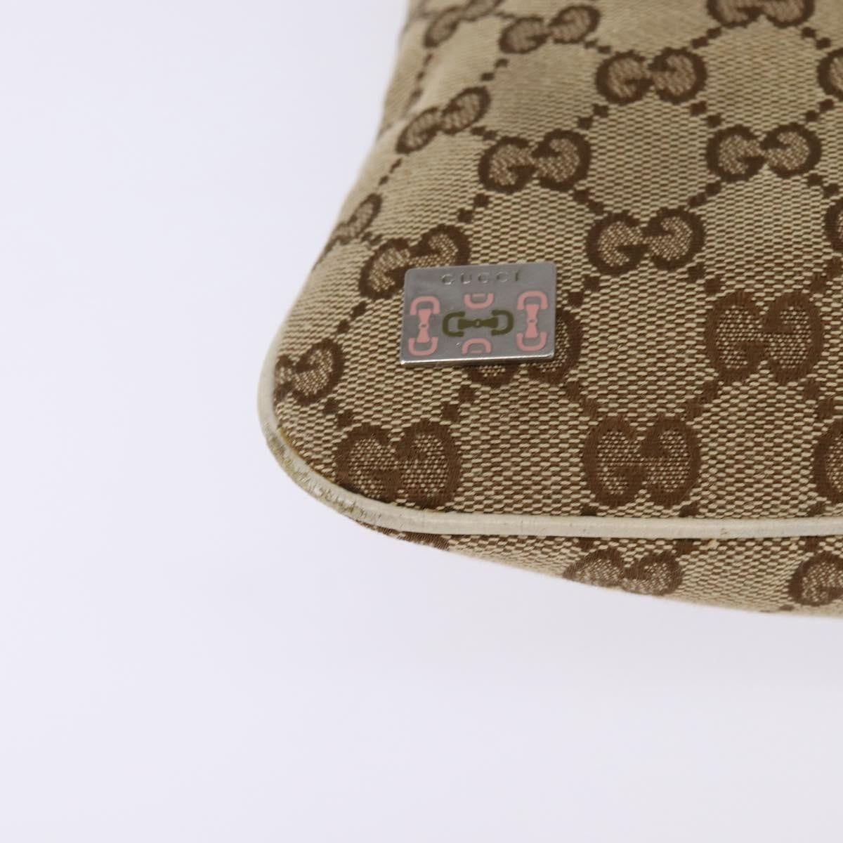 Gucci Flat Messenger Bag GG Canvas, BEIGE, CANVAS, Shoulder bag