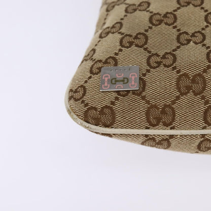 Gucci Flat Messenger Bag GG Canvas, BEIGE, CANVAS, Shoulder bag
