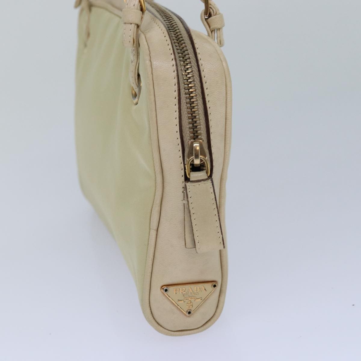 Prada Vintage Handbag Tessuto, BEIGE, NYLON, Handbag