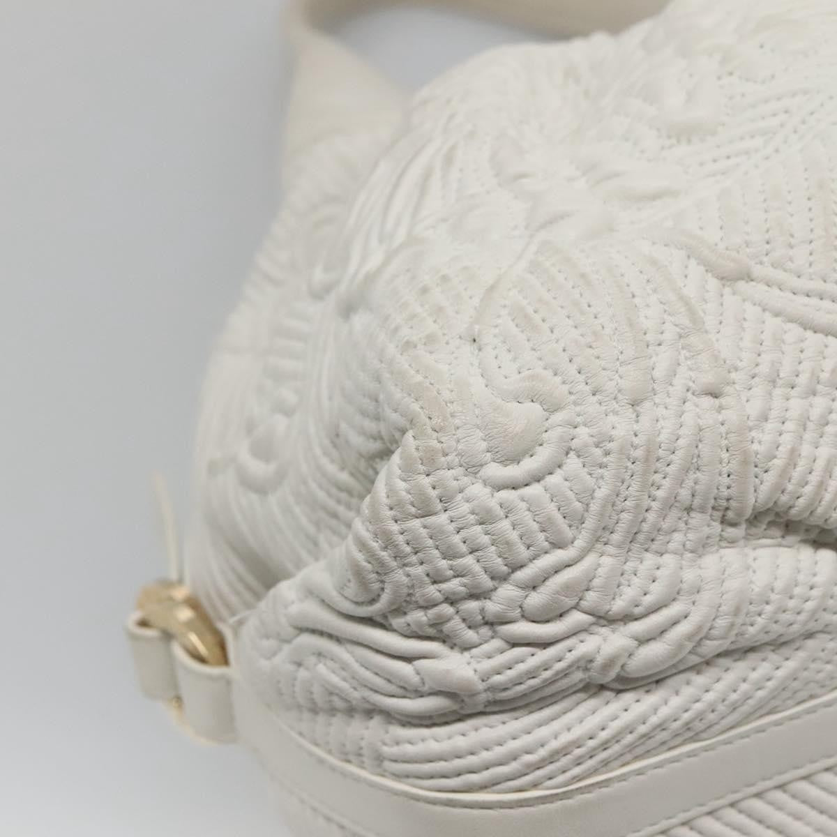 Bvlgari Chandra Hobo Leather, WHITE, LEATHER, Handbag