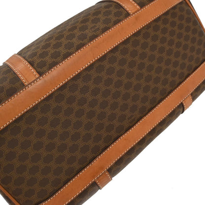 Celine Macadam Handbag Macadam with leather, BROWN, CANVAS, Handbag