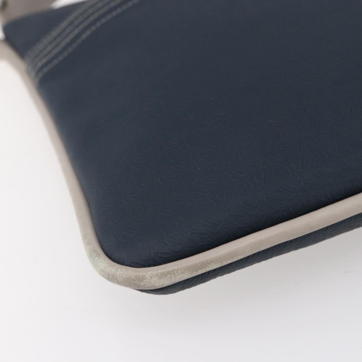 Loewe Anagram Shoulder Bag Canvas, NAVY, PVC, Shoulder bag