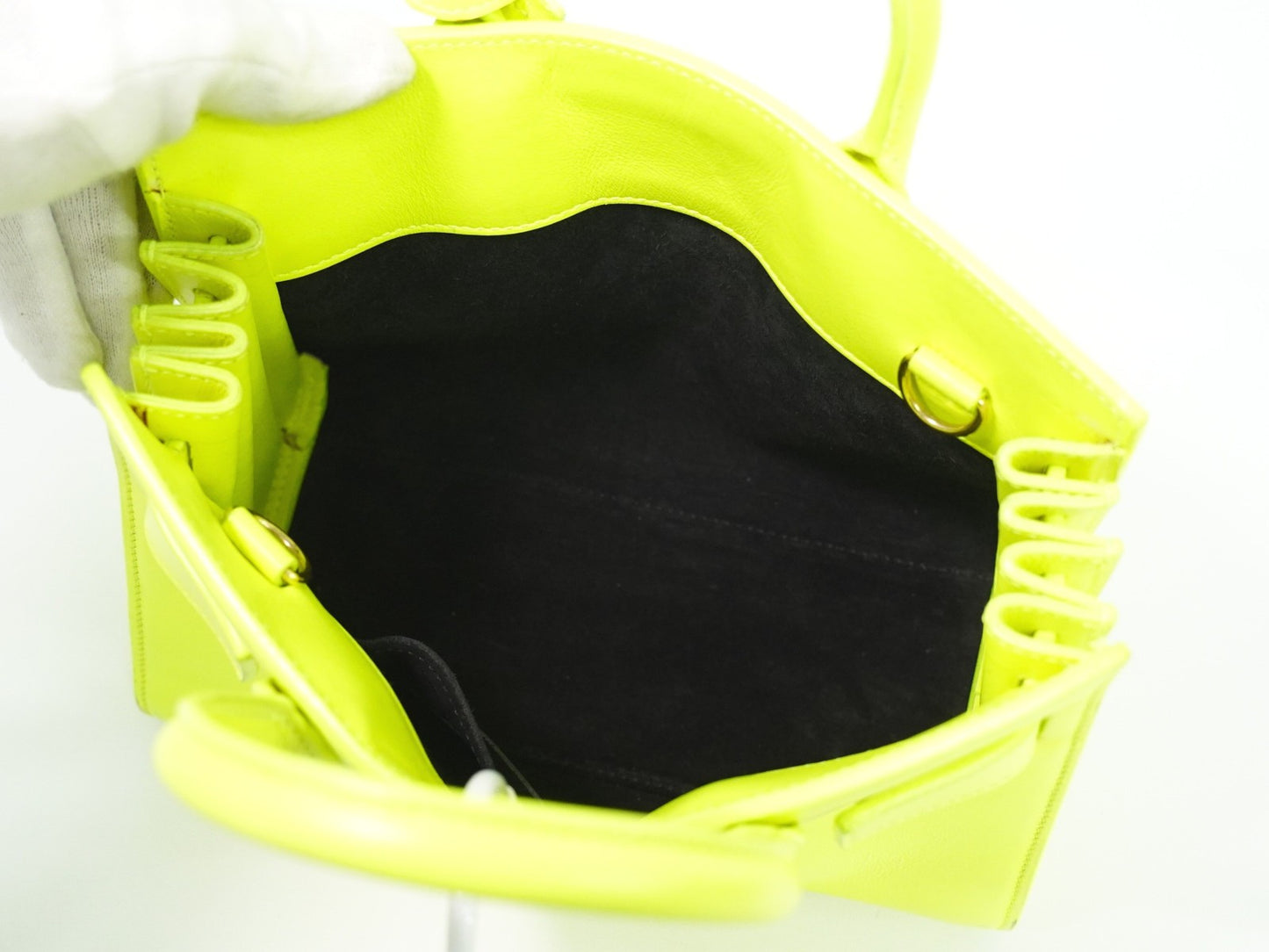 Saint Laurent Sac de Jour NM Bag Leather, YELLOW, LEATHER, Handbag