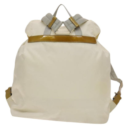 Prada Double Front Pocket Backpack Tessuto, WHITE, NYLON, Backpack