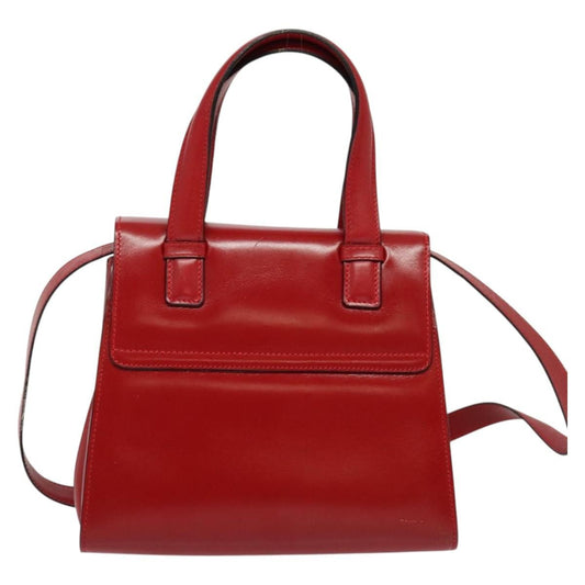 Loewe Anagram handbag Leather, RED, LEATHER, Handbag