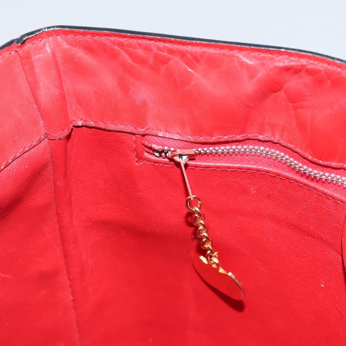 Celine Circle Logo Shoulder Bag Leather, RED, LEATHER, Shoulder bag