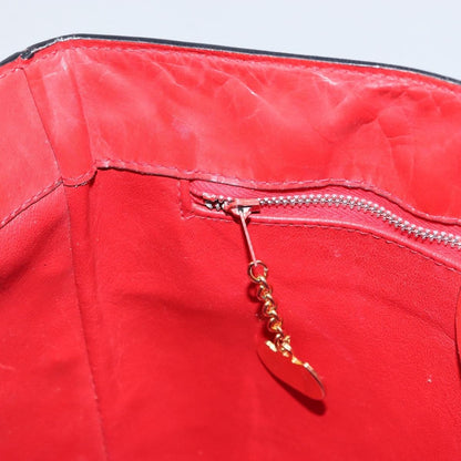 Celine Circle Logo Shoulder Bag Leather, RED, LEATHER, Shoulder bag