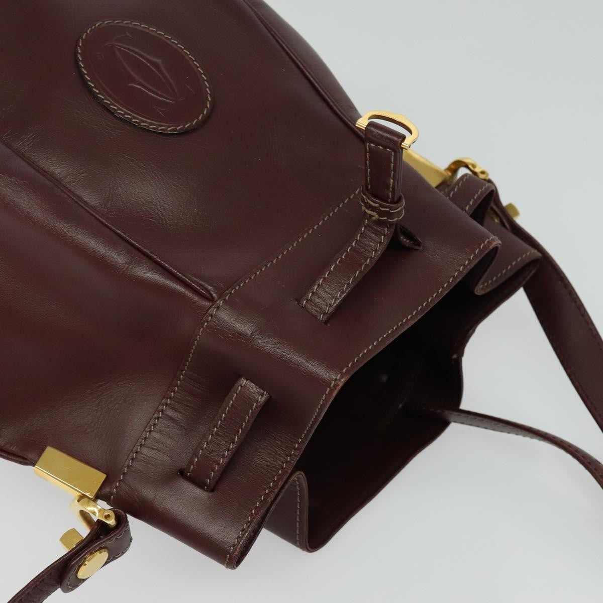 cartier Must de cartier bag Leather, BURGUNDY, LEATHER, Shoulder bag