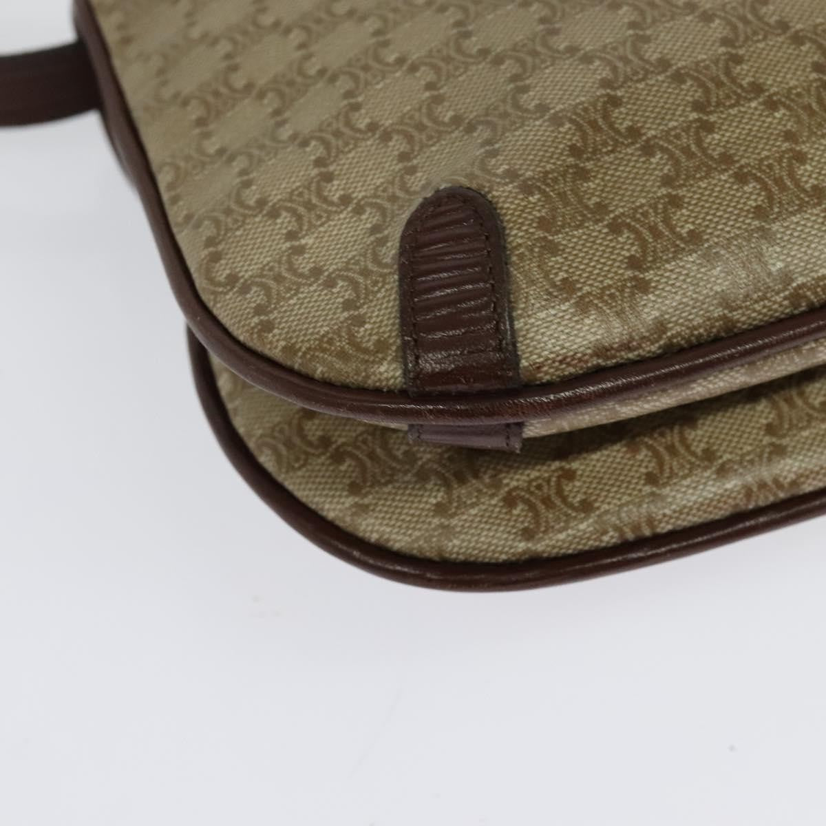 Celine Macadam Shoulder Bag PVC Leather, BEIGE, CANVAS, Shoulder bag