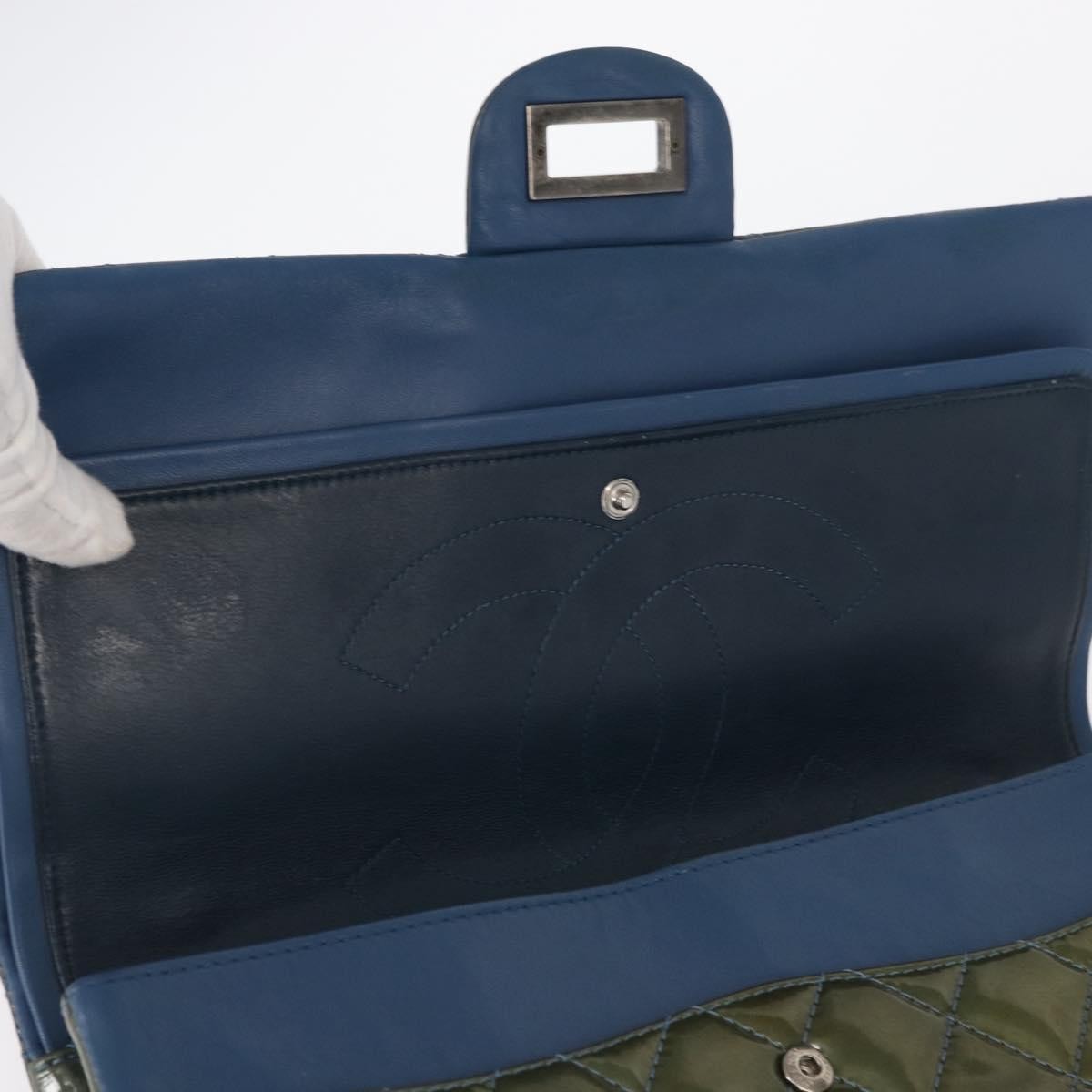 Chanel Reissue 2.55 Flap Bag Quilted Patent, GREEN, PATENT_LEATHER, Shoulder bag