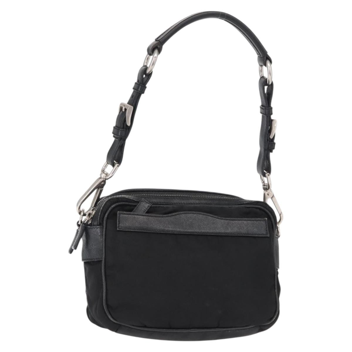 Prada Vintage Shoulder Bag Tessuto, BLACK, NYLON, Shoulder bag