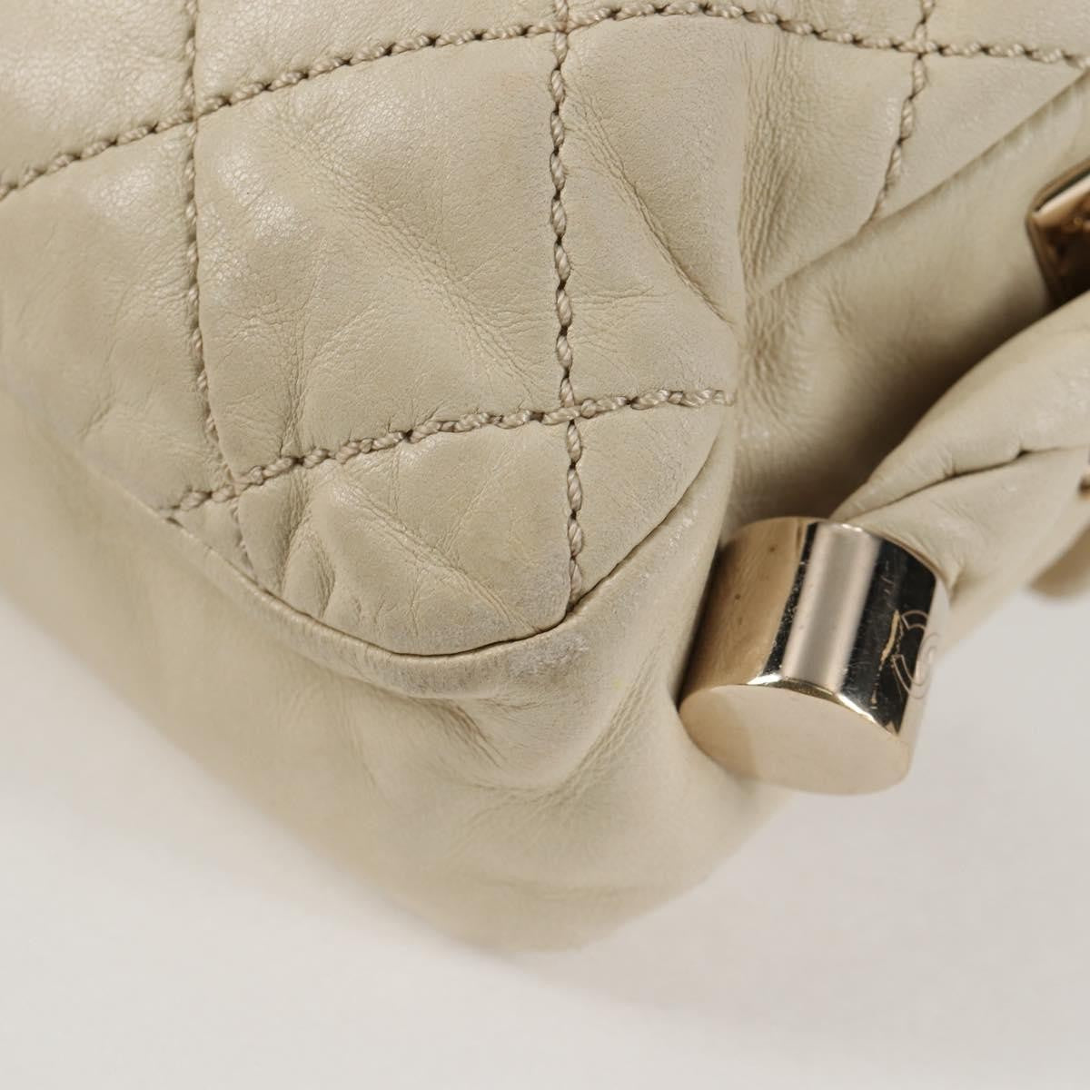 Chanel Lady Braid Flap Bag Quilted Distressed Lambskin, BEIGE, LEATHER, Shoulder bag