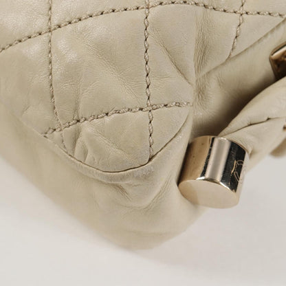 Chanel Lady Braid Flap Bag Quilted Distressed Lambskin, BEIGE, LEATHER, Shoulder bag