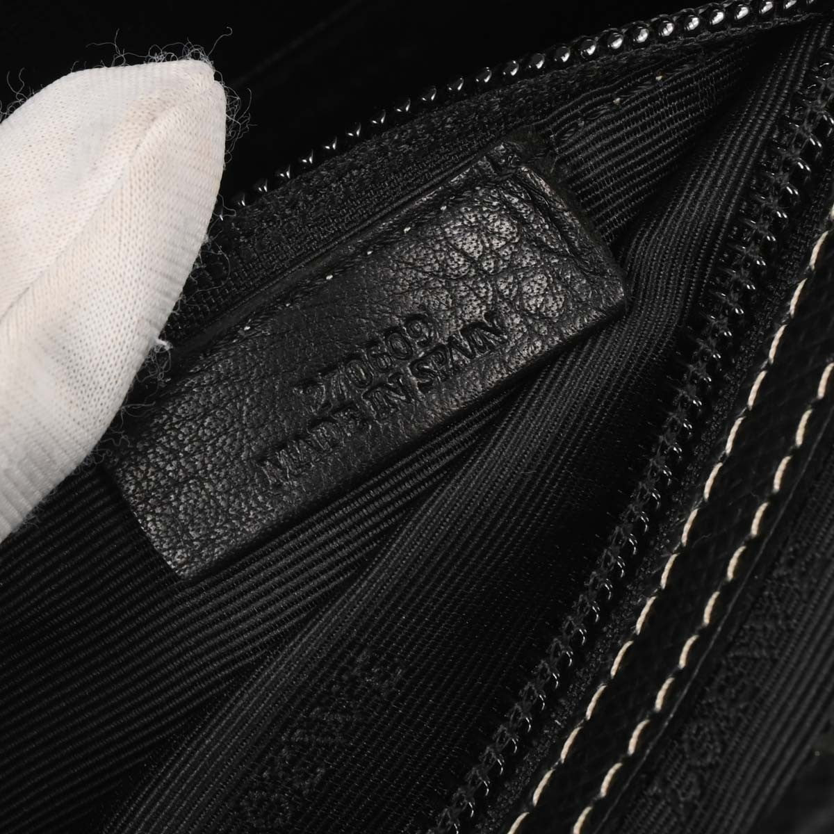 Loewe Senda Bowling Leather, BLACK, LEATHER, Handbag