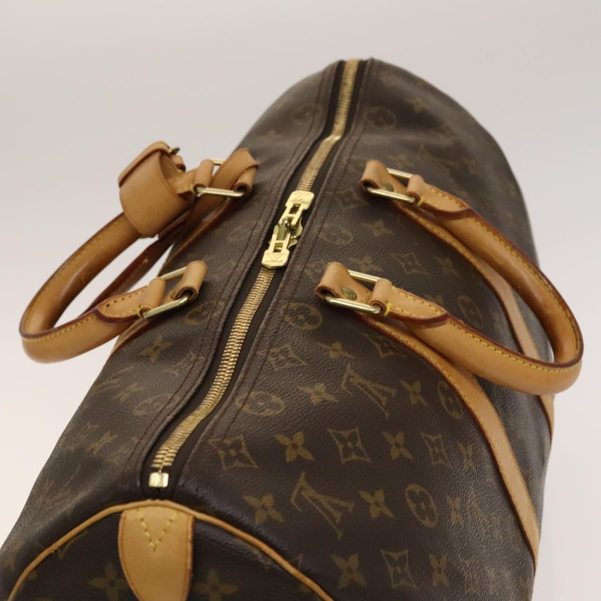 Louis Vuitton Keepall Bag Monogram Canvas, BROWN, CANVAS, Travel bag