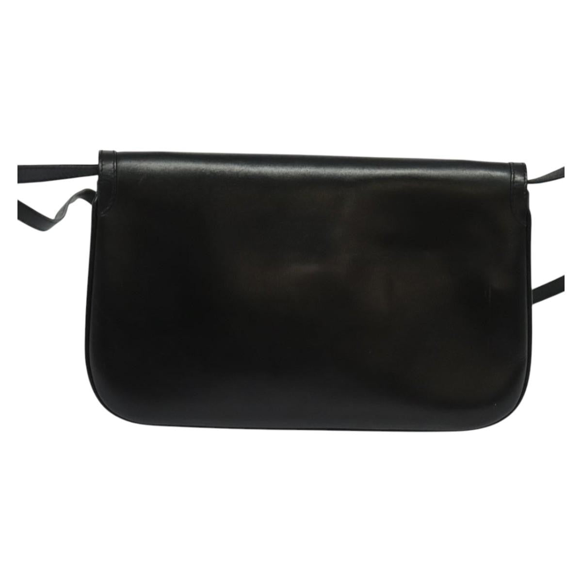 Bally Vintage Shoulder Bag Leather, Black, Leather, Shoulder Bag