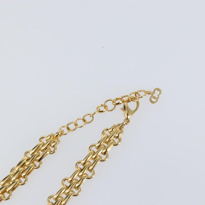 Christian Dior Vintage CD Clasp Chain Necklace Metal, GOLD, METAL, Necklace