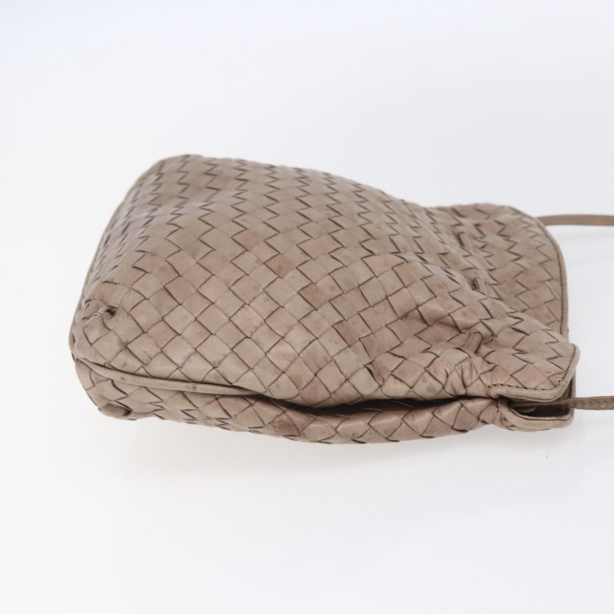 Bottega Veneta Intrecciato Shoulder bag Leather, BEIGE, LEATHER, Shoulder bag