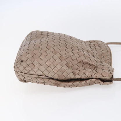 Bottega Veneta Intrecciato Shoulder bag Leather, BEIGE, LEATHER, Shoulder bag
