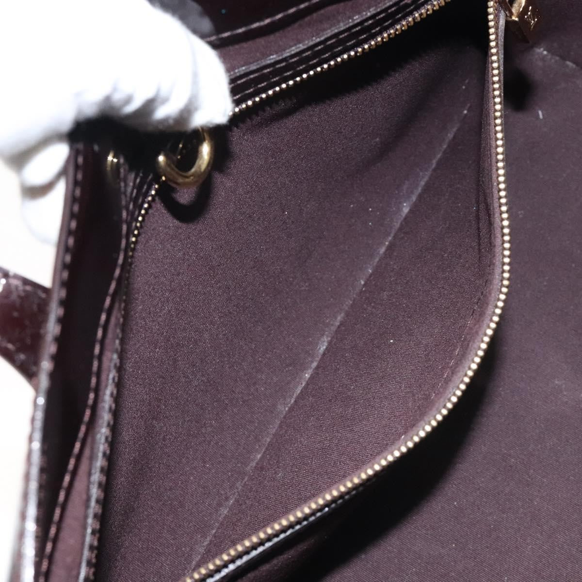 Louis Vuitton Wilshire Handbag Monogram Vernis, BURGUNDY, PATENT_LEATHER, Handbag