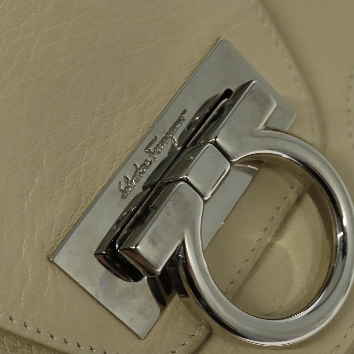 Salvatore Ferragamo Marisa Satchel Leather, BEIGE, LEATHER, Tote bag