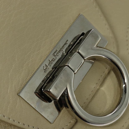 Salvatore Ferragamo Marisa Satchel Leather, BEIGE, LEATHER, Tote bag