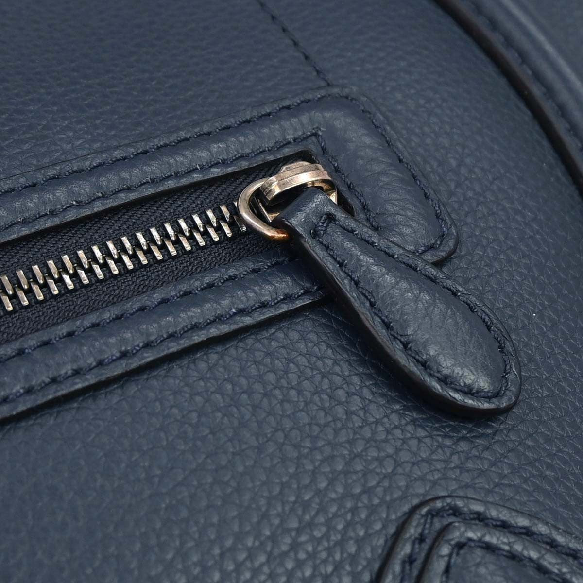 Celine Luggage Bag Grainy Leather, Navy, Leather, Handbag