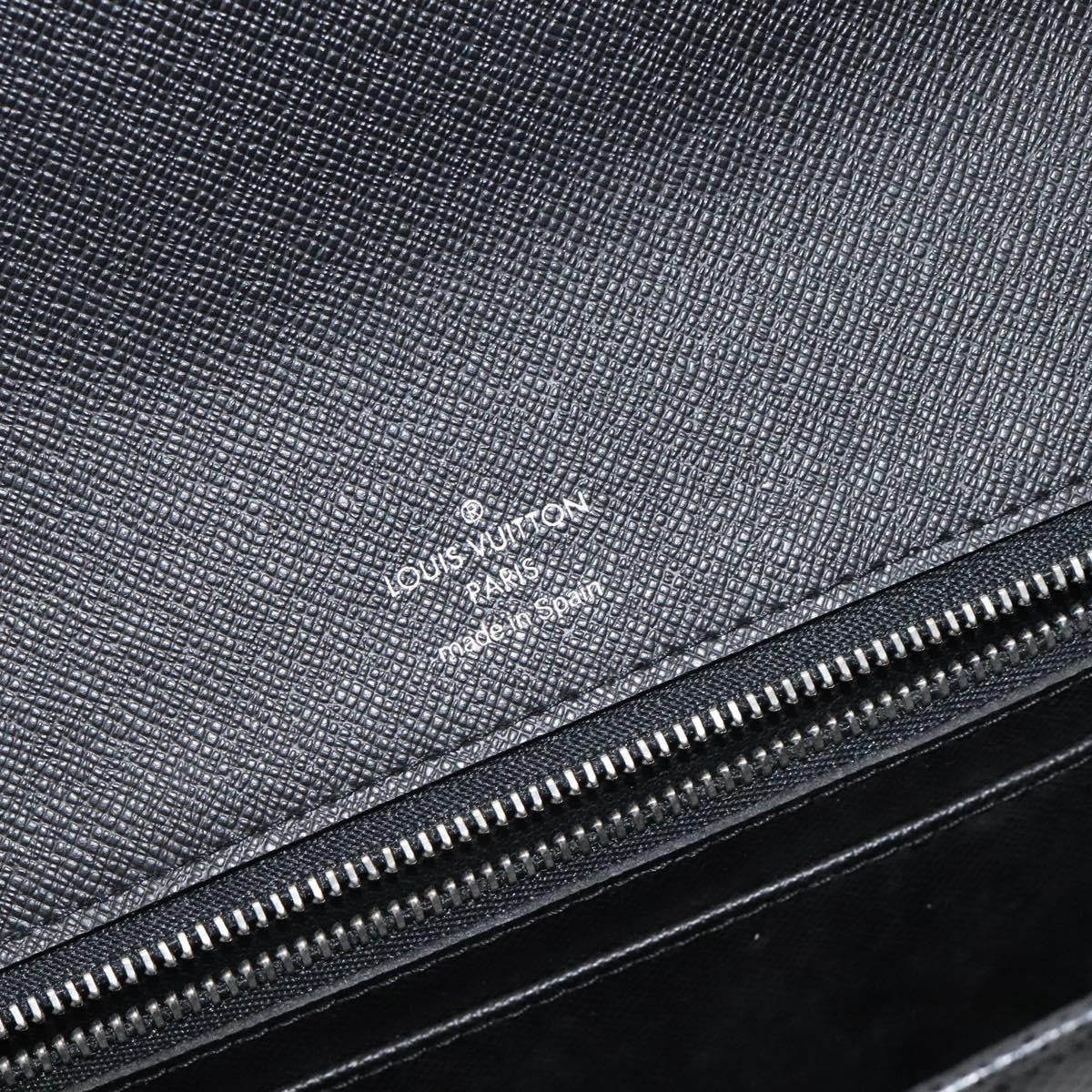 Louis Vuitton S Lock A4 Wristlet Pouch Macassar Monogram Canvas, BLACK, LEATHER, Clutche & pouche