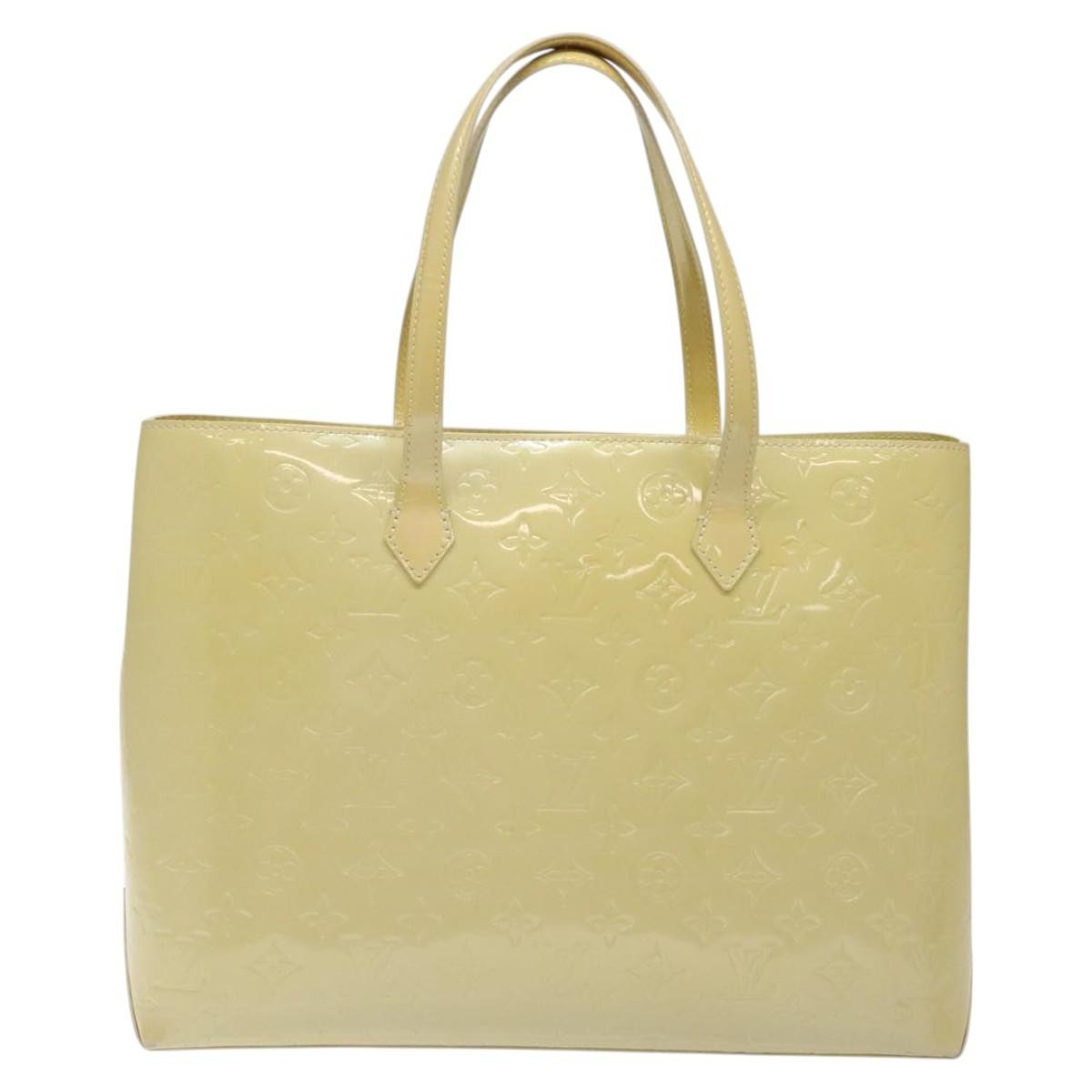 Louis Vuitton Wilshire Handbag Monogram Vernis, YELLOW, PATENT_LEATHER, Handbag