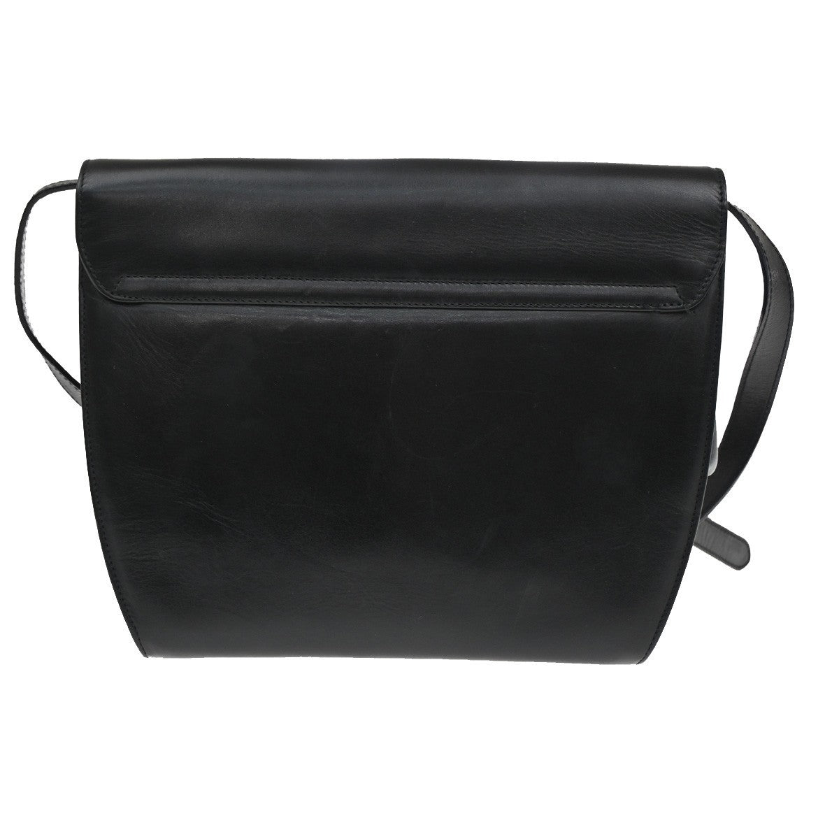 Salvatore Ferragamo Gancini Shoulder Bag Leather, BLACK, LEATHER, Shoulder bag