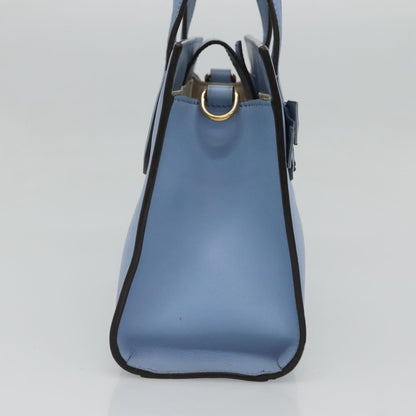 Gucci GG Ribbon Tote Leather, BLUE, LEATHER, Shoulder bag