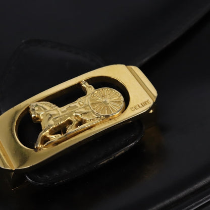 Celine Horse Carriage Shoulder bag Leather, BLACK, LEATHER, Shoulder bag