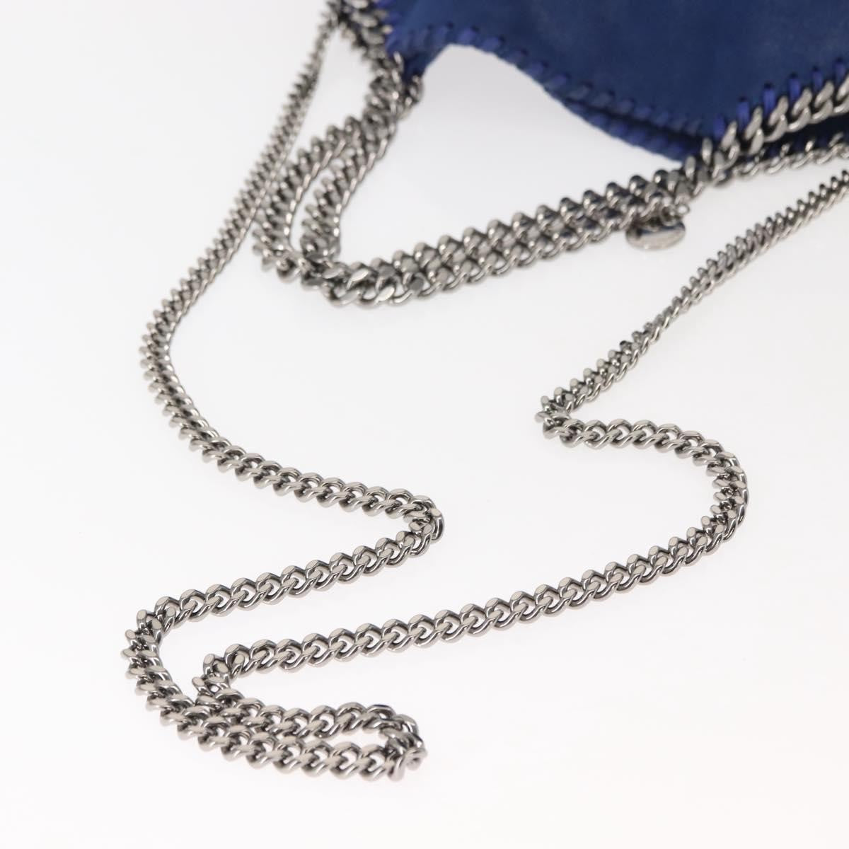 Stella McCartney Falabella Fold Over Crossbody Bag Shaggy Deer, BLUE, POLYESTER, Shoulder bag