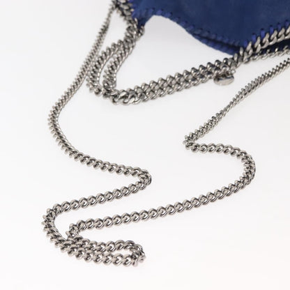 Stella McCartney Falabella Fold Over Crossbody Bag Shaggy Deer, BLUE, POLYESTER, Shoulder bag