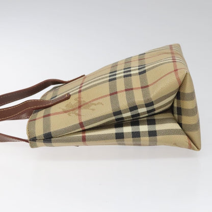 Burberry Top Handle Tote Haymarket Coated Canvas, BEIGE, CANVAS, Handbag