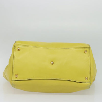 Prada Concept Double Zip Tote Calfskin, YELLOW, LEATHER, Tote bag