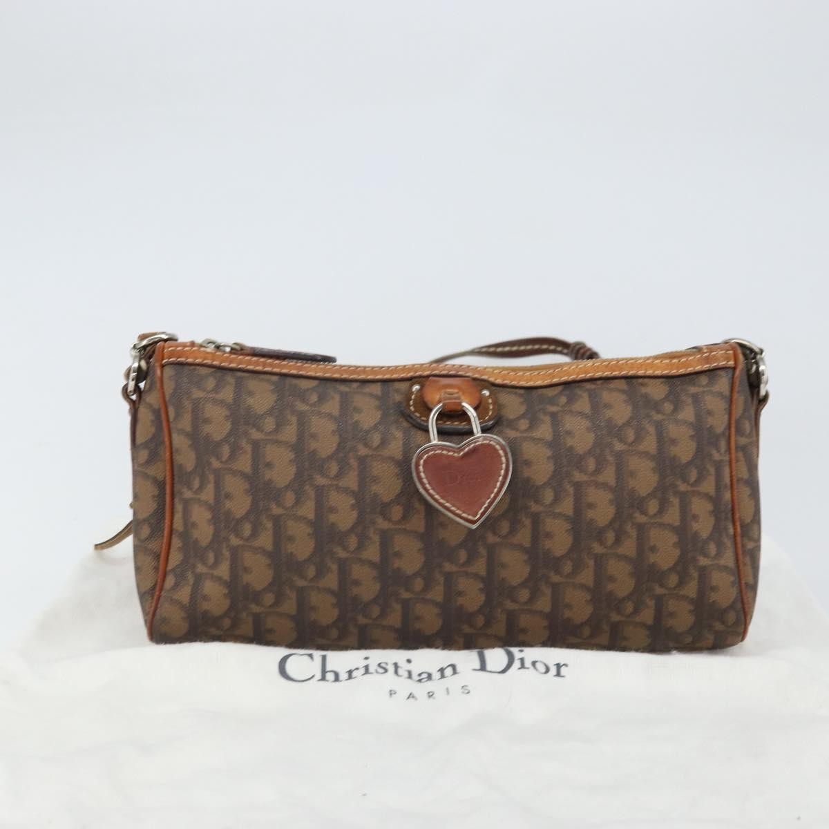 Christian Dior Trotter shoulder bag Canvas, BROWN, PVC, Shoulder bag