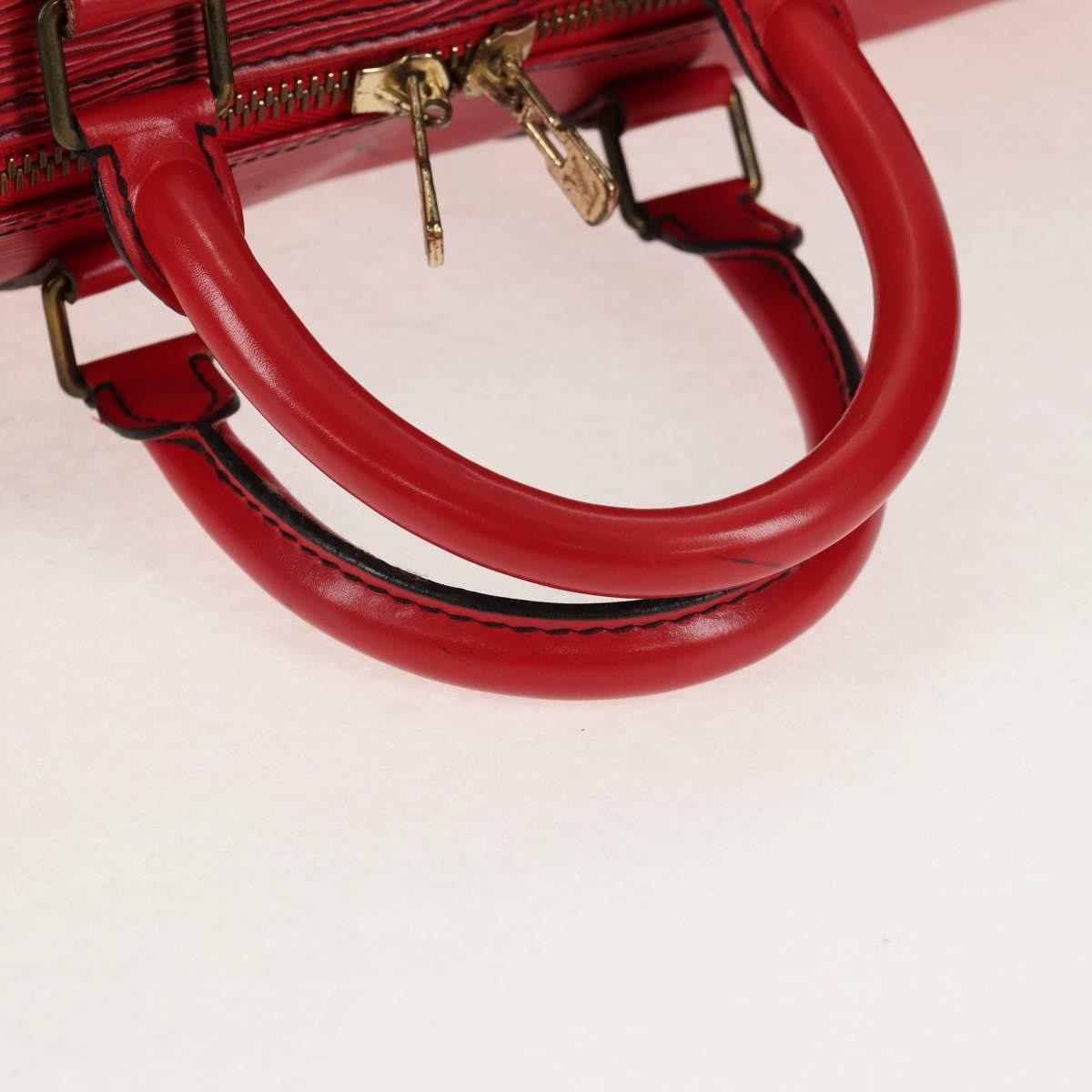 Louis Vuitton Keepall Bag Epi Leather, RED, LEATHER, Travel bag