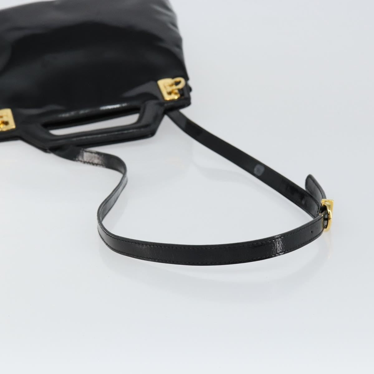 Salvatore Ferragamo Wanda Handbag Patent Leather, BLACK, PATENT_LEATHER, Handbag