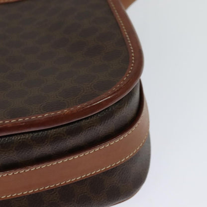 Celine Macadam Shoulder Bag PVC Leather, BROWN, CANVAS, Shoulder bag