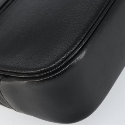 Burberry Vintage Handbag Leather, BLACK, LEATHER, Handbag