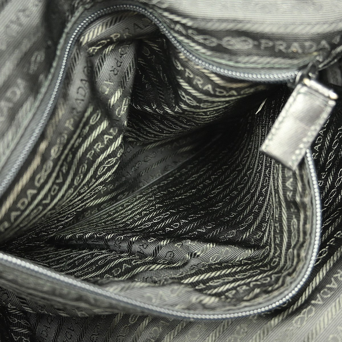 Prada Weekend Duffle Bag Tessuto with Saffiano Leather, BLACK, NYLON, Travel bag