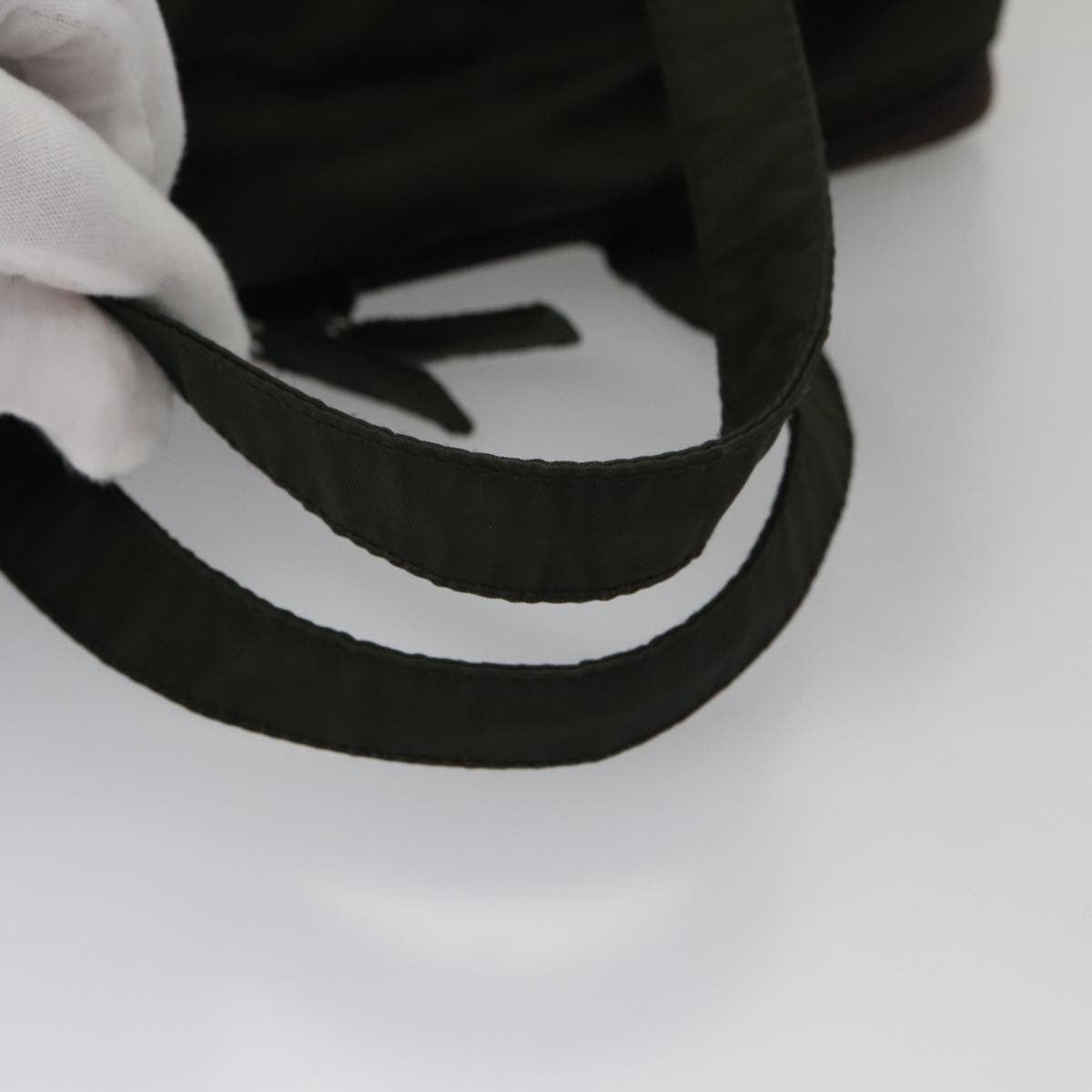 Prada Vintage Zip Handbag Tessuto, GREEN, NYLON, Handbag