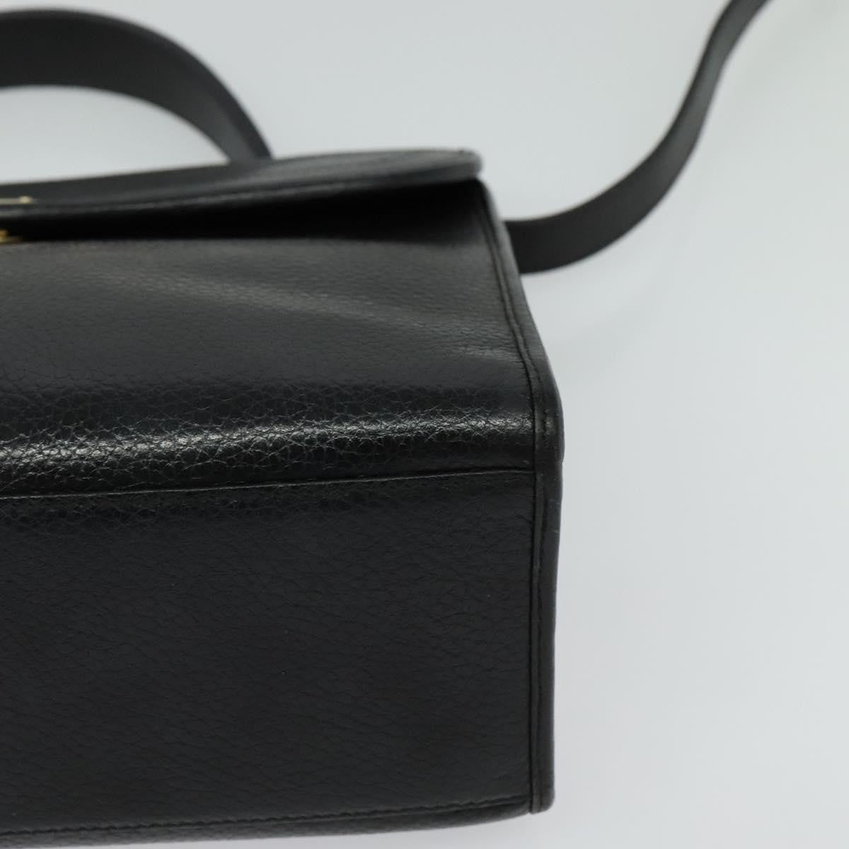 Christian Dior Vintage CD Handbag Leather, BLACK, LEATHER, Handbag