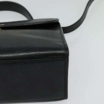 Christian Dior Vintage CD Handbag Leather, BLACK, LEATHER, Handbag