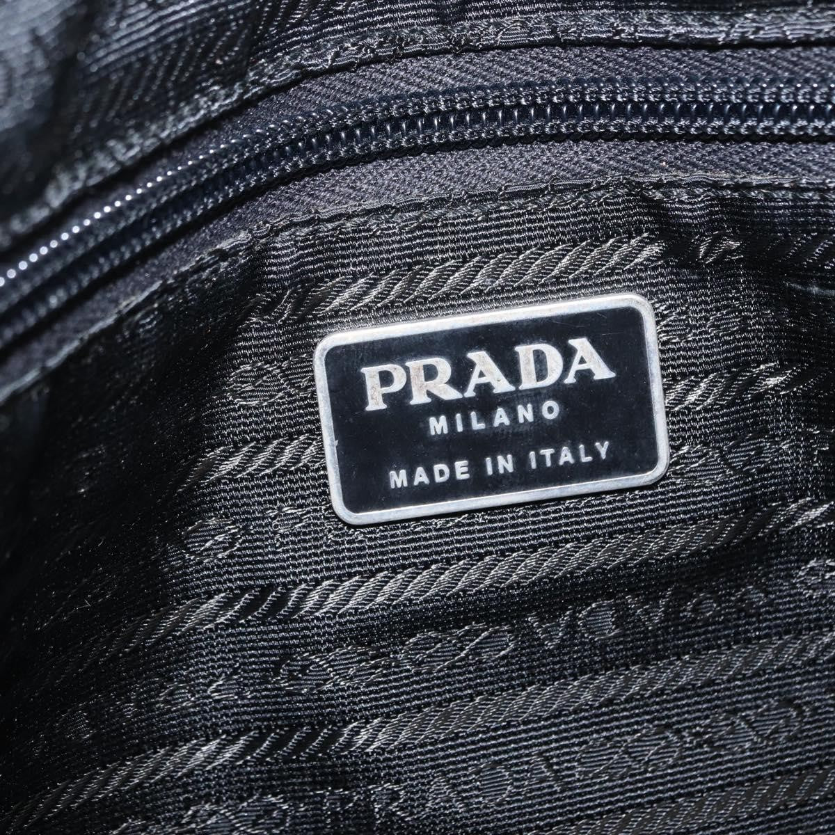 Prada Bowling Shoulder Bag Tessuto, BLACK, NYLON, Shoulder bag