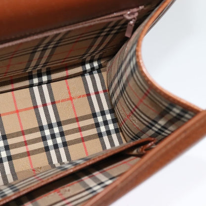 Burberry Vintage Handbag Leather, BROWN, LEATHER, Handbag